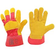 Перчатки спилковые желтые